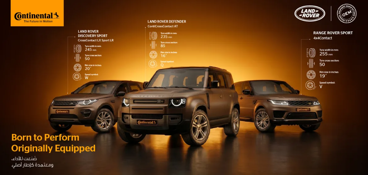 Sepcial Offer on Continental Tyres for Land Rover in UAE