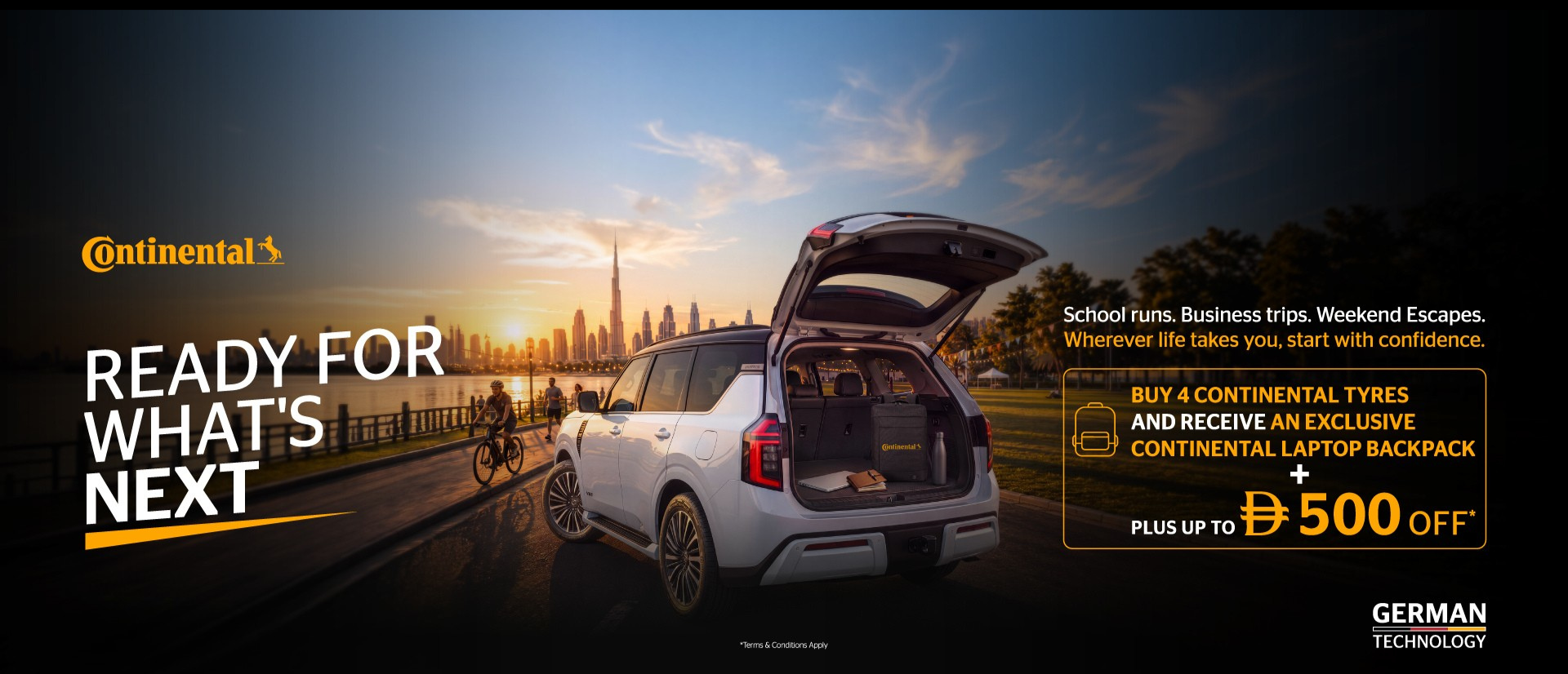 Get free bag continental bag with tyre purchase in UAE