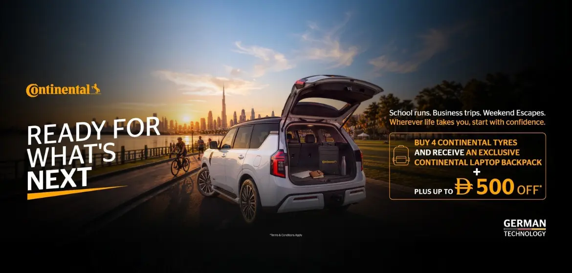 Buy Continental Tyres get free Laptop Bag in UAE