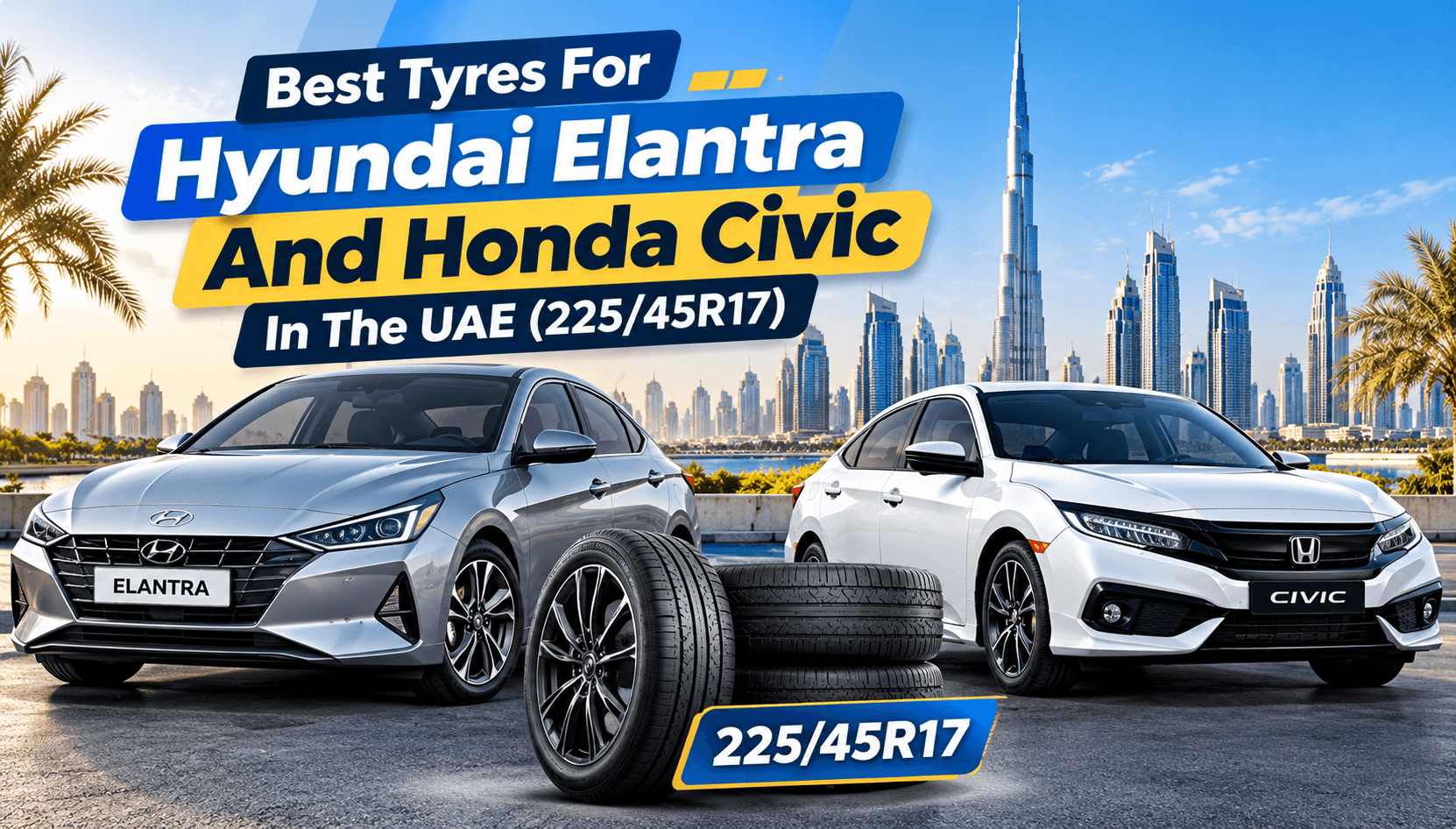 Best Tyres For Hyundai Elantra And Honda Civic In The UAE (225/45R17)