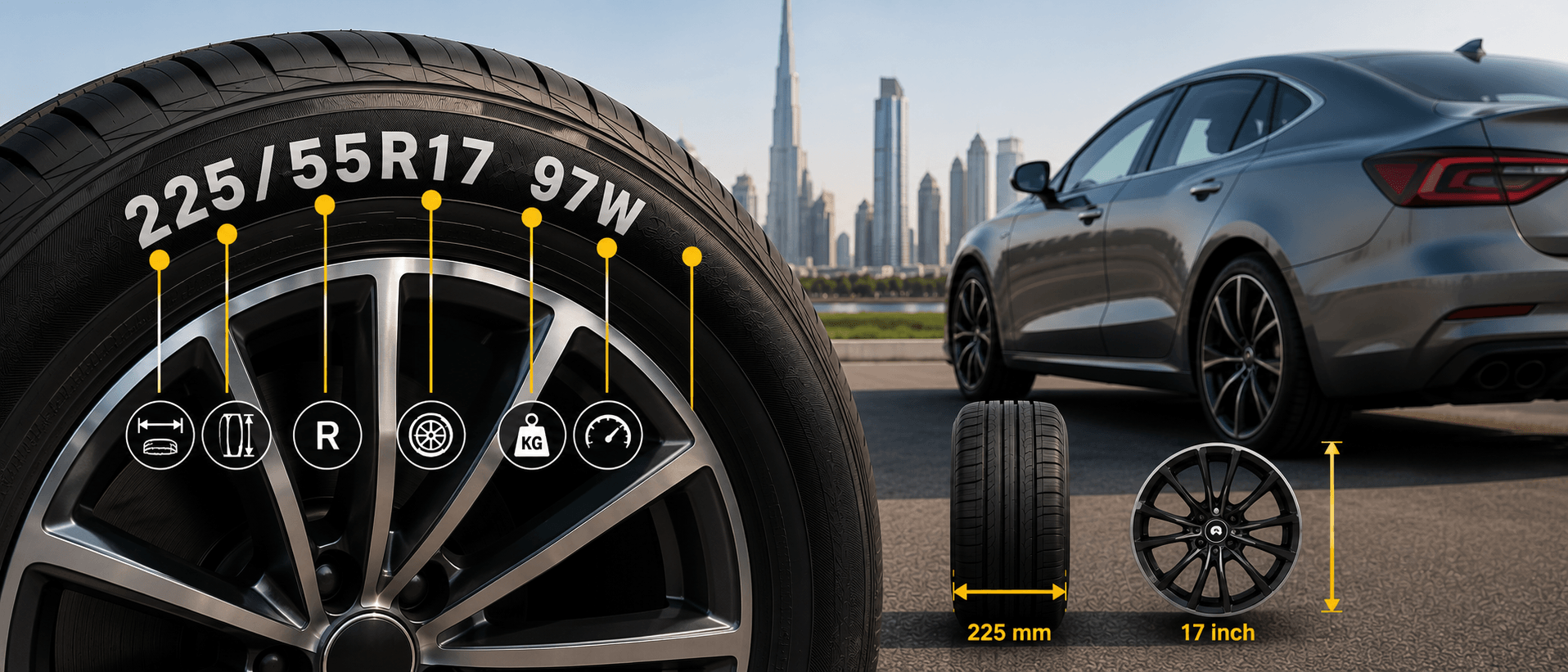 Tyre Sizes Explained For UAE Beginners: A Simple Guide To Reading, Matching, And Upgrading