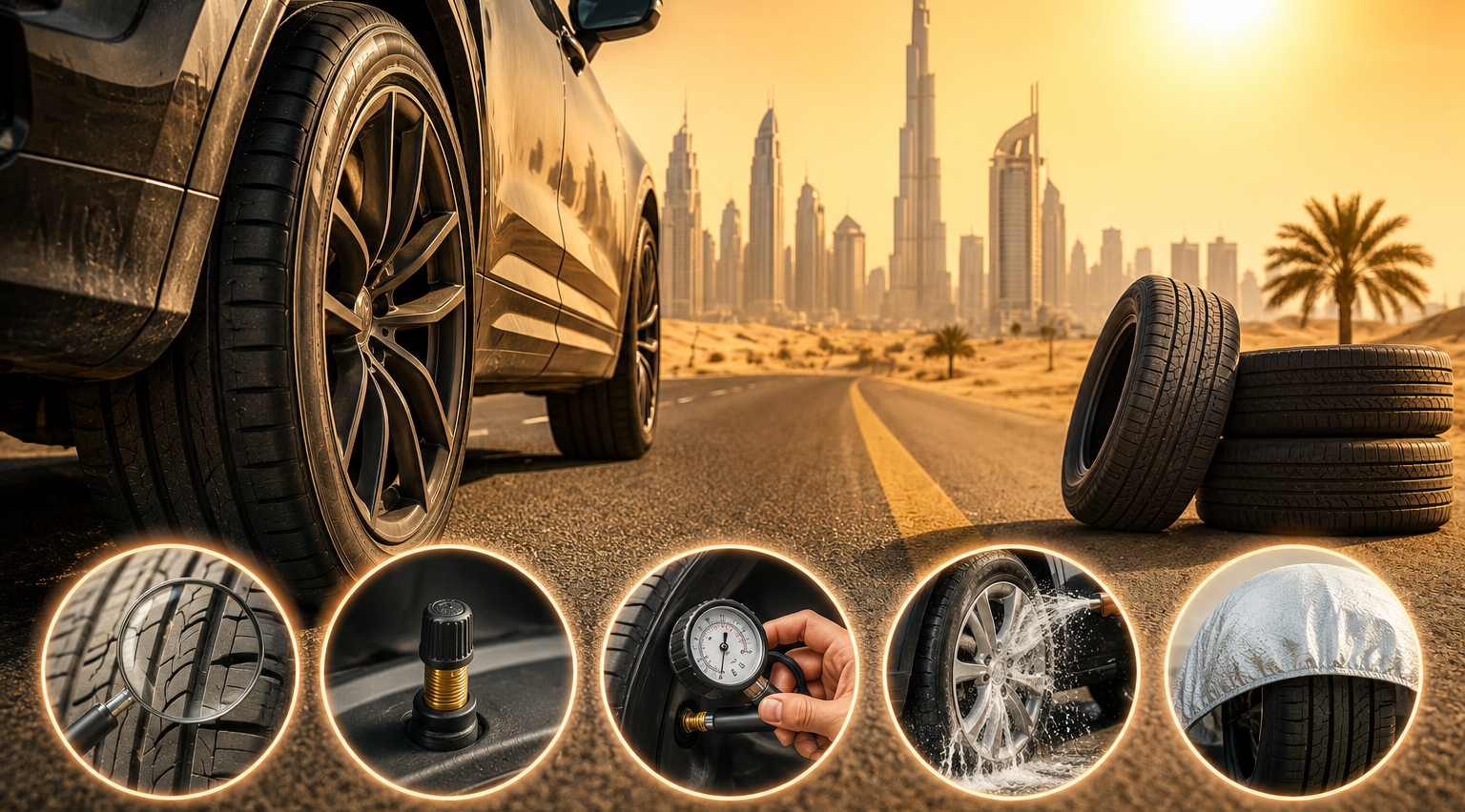 UAE Summer Tyre Survival Guide: Protecting Your Tyres During 50 °C Heat